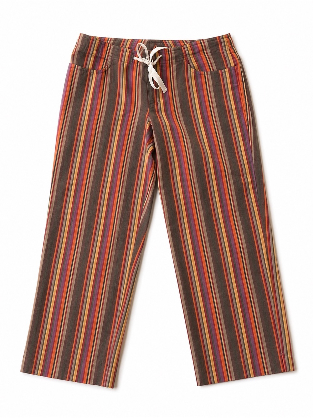 Ralph Lauren Striped Cropped Pants Women’s Size 4 Vintage Y2K Boho Coastal
